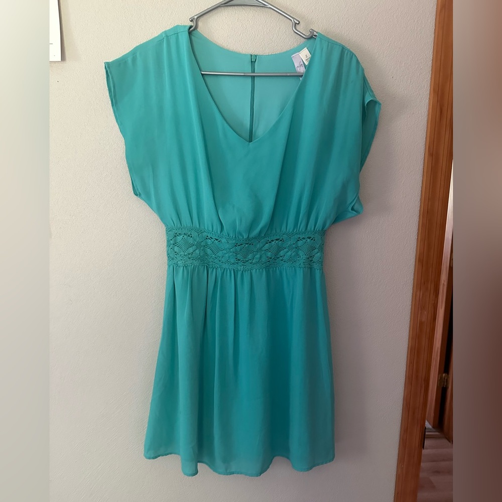 Francesca’s teal dress